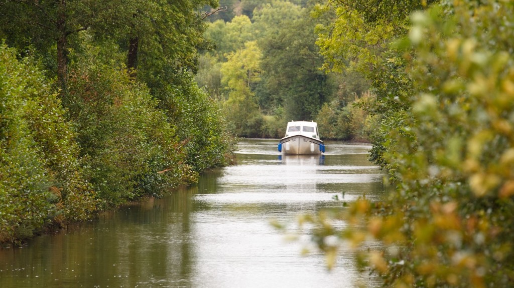 cruising boat on the shannon